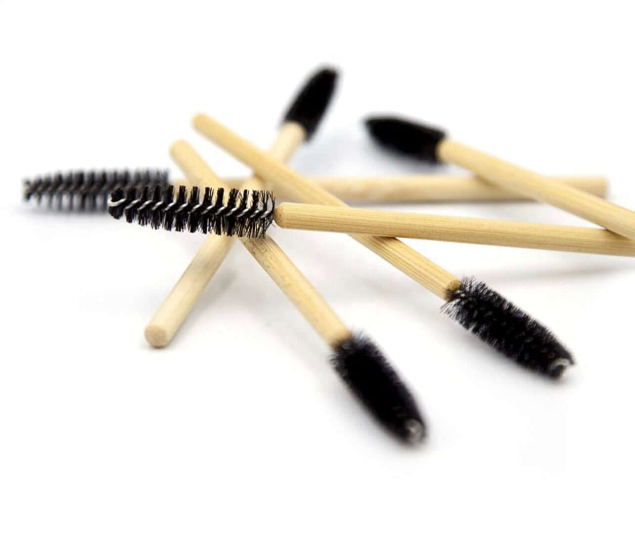 Bamboo mascara wands, eyelash brush, 50 pack, spoolie, sustainable beauty products