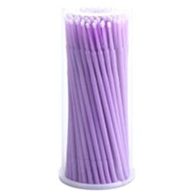 Lash and Brow Disposable Ultra-Micro Applicators. Purple and white plastic applicator.